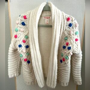 🩷💜🩵CAT & JACK KNITTED POM POM CARDIGAN SWEATER 🩵💜🩷